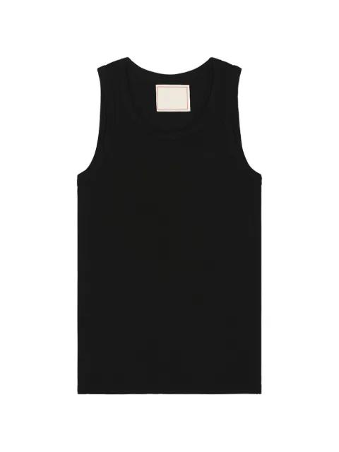 scoop-neck ribbed vest by JEANERICA