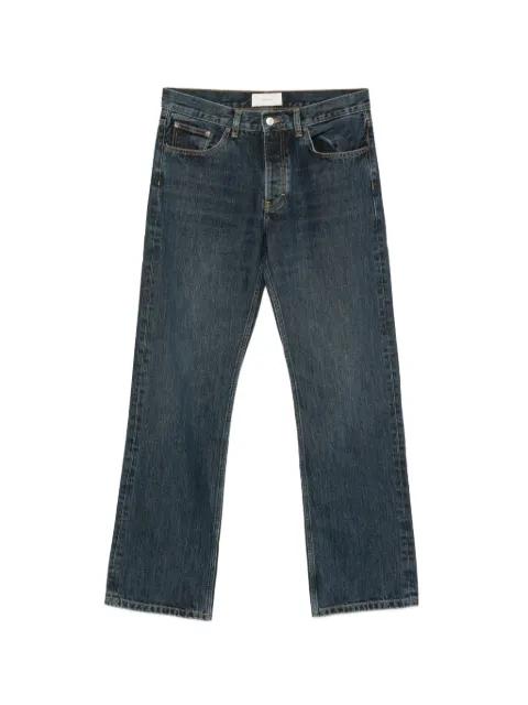 washed straight-leg jeans by JEANERICA