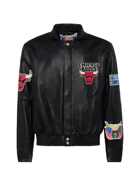 Chicago Bulls leather bomber jacket by JEFF HAMILTON