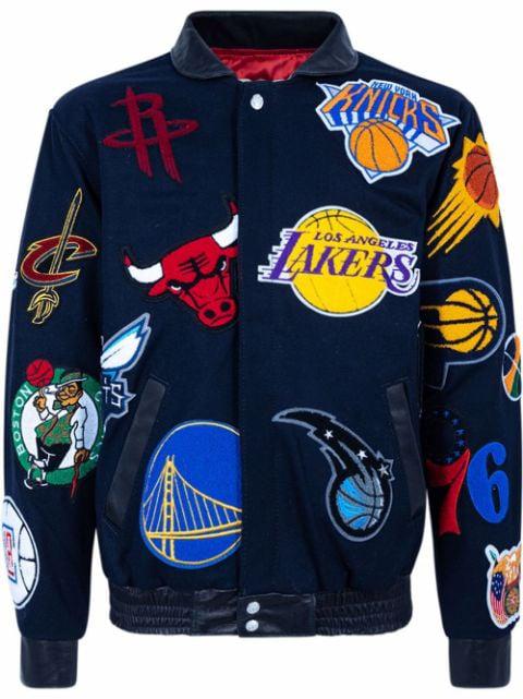 x NBA Collage wool jacket by JEFF HAMILTON