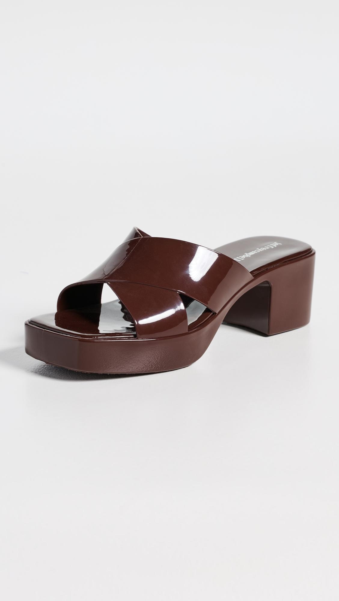 Bubblegum Jelly Block Sandals by JEFFREY CAMPBELL