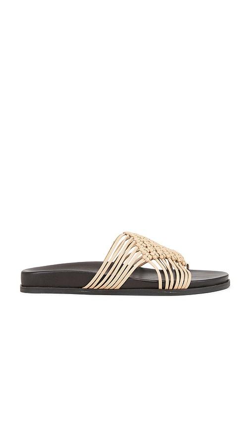 Jeffrey Campbell Plait Slides in Tan by JEFFREY CAMPBELL