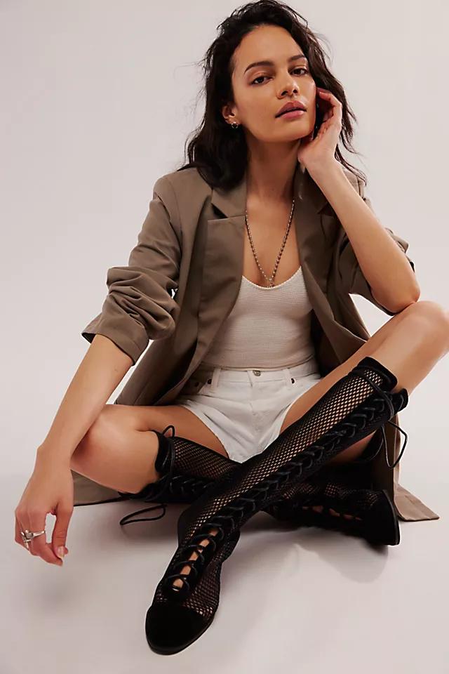 Joe Mesh Lace-Up Boots by JEFFREY CAMPBELL