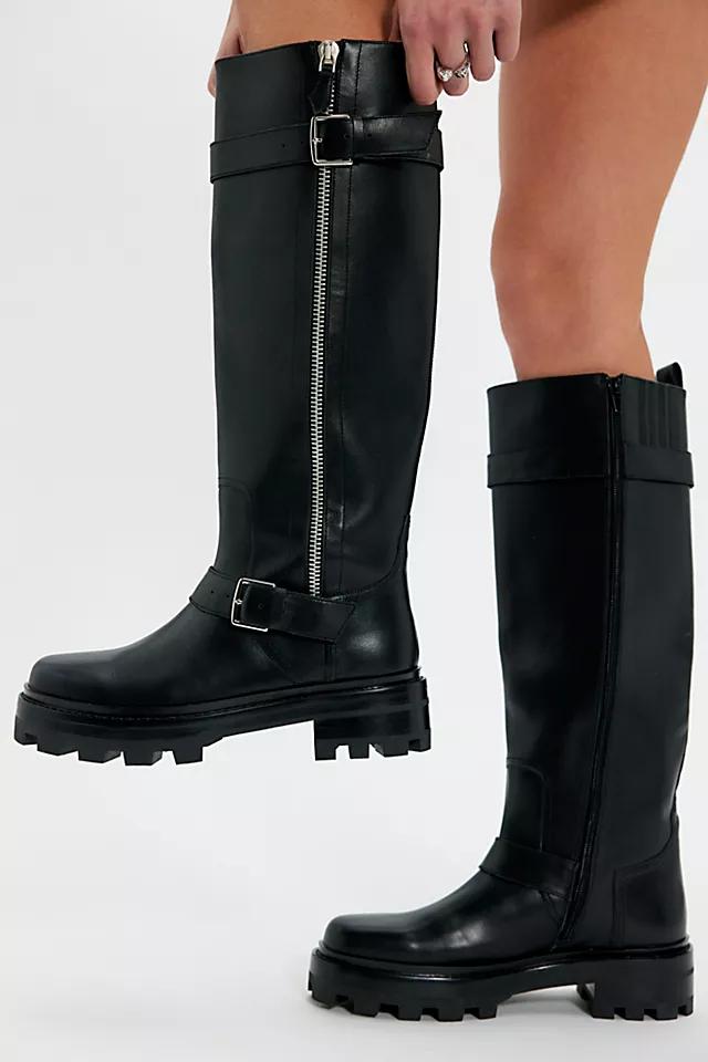 Just A Crush Moto Boots by JEFFREY CAMPBELL
