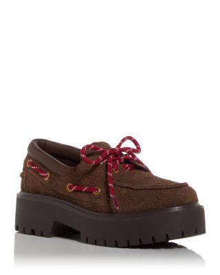 Women's Crushed Lug Platform Boat Loafers by JEFFREY CAMPBELL