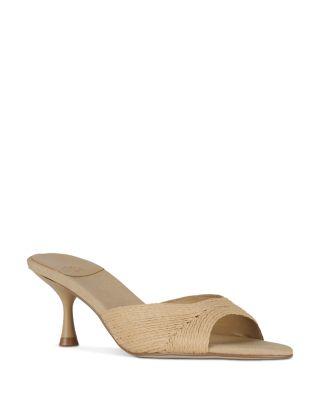 Women's Raffia Mid Heel Mules by JEFFREY CAMPBELL