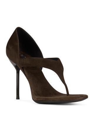 Women's Rhian Suede Thong Pumps by JEFFREY CAMPBELL