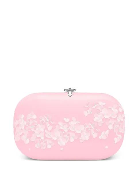 Elina Plus floral-embellished oval clutch by JEFFREY LEVINSON