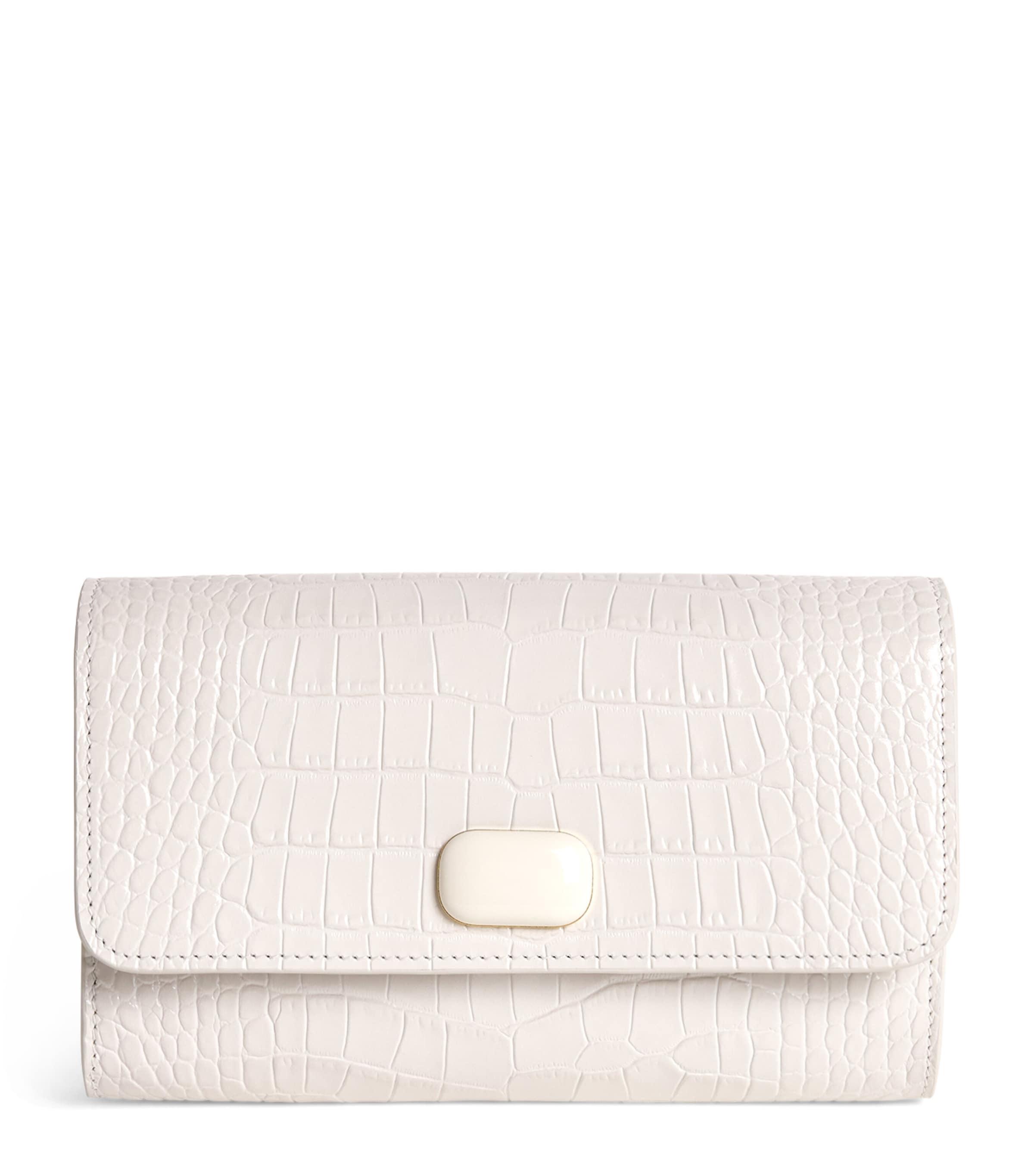 Jeffrey Levinson Leather Croc-Embossed Clutch Bag by JEFFREY LEVINSON