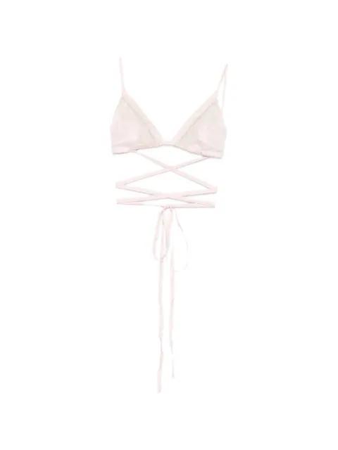 Anna lace-panel bra by JEJIA
