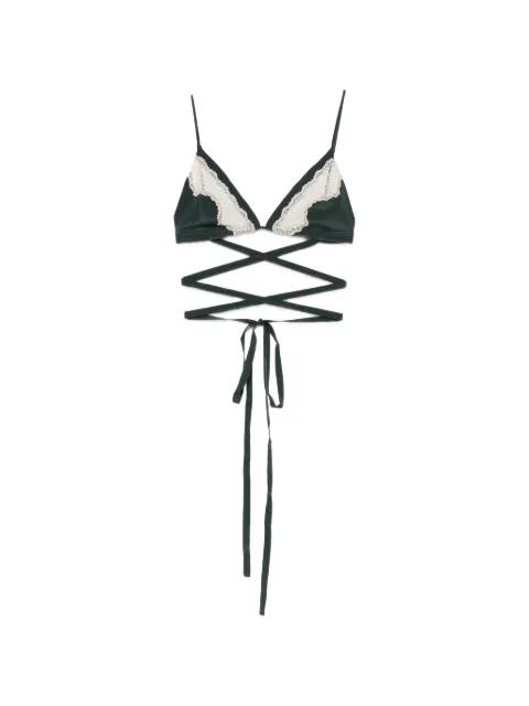 Anna lace-trim bra by JEJIA
