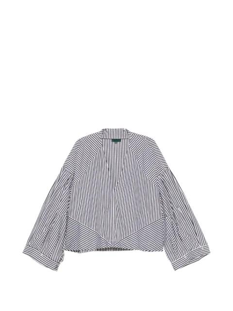 Clo Clo striped V-neck blouse by JEJIA