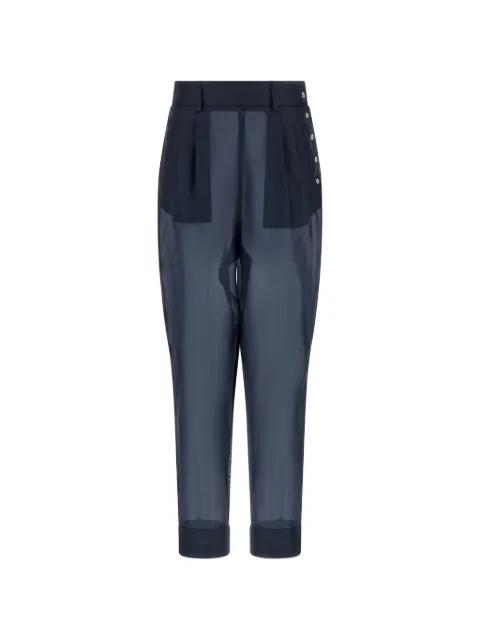 Giulio semi-transparent trousers by JEJIA