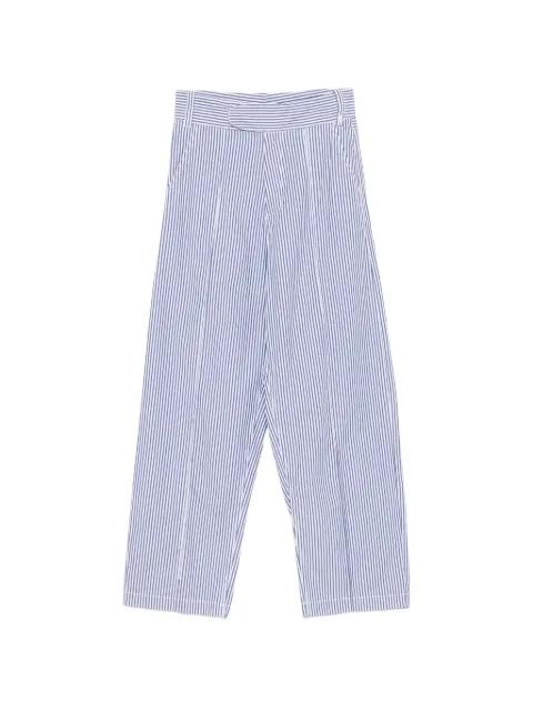 Susi striped contrast-stitch trousers by JEJIA