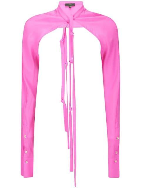 collarless silk sleeves by JEJIA