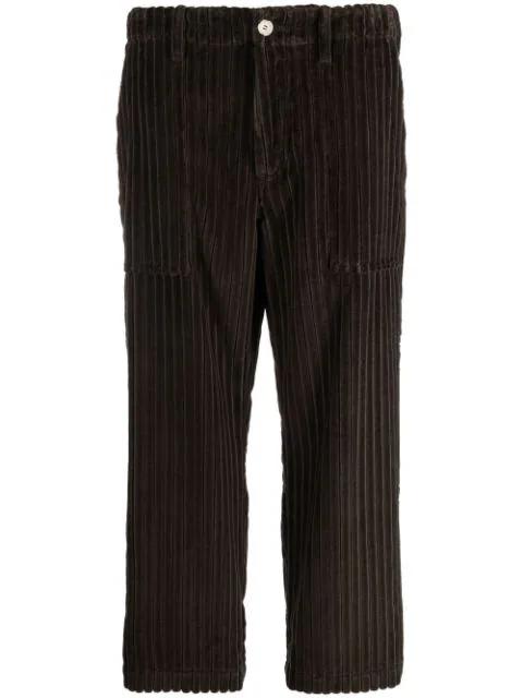 corduroy cropped trousers by JEJIA