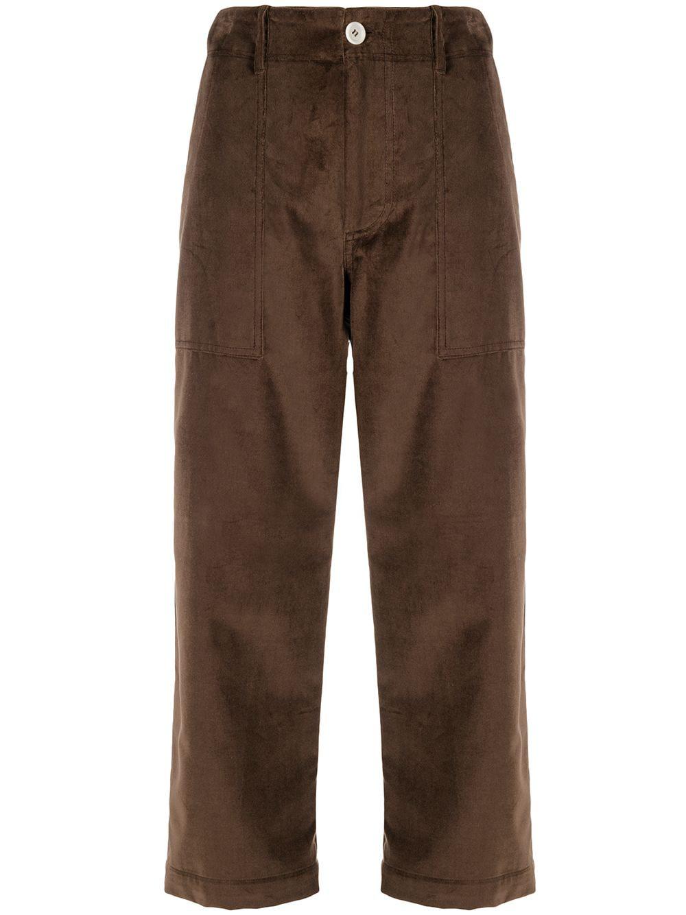 cropped straight-leg trousers by JEJIA