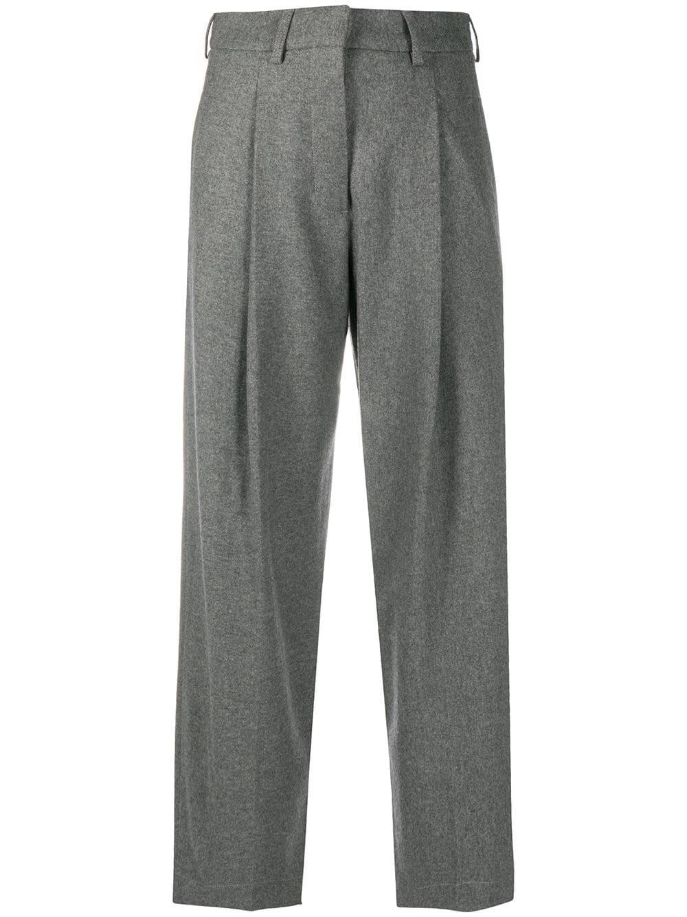 high-waisted cropped trousers by JEJIA