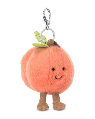Amuseables Peach Bag Charm - Ages 12M+ by JELLYCAT