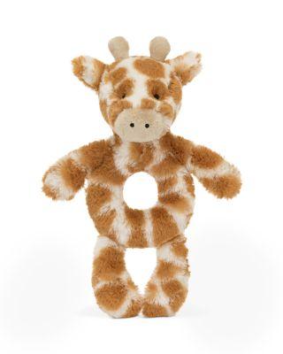 Bashful Giraffe Plush Ring Rattle - Ages 0+ by JELLYCAT