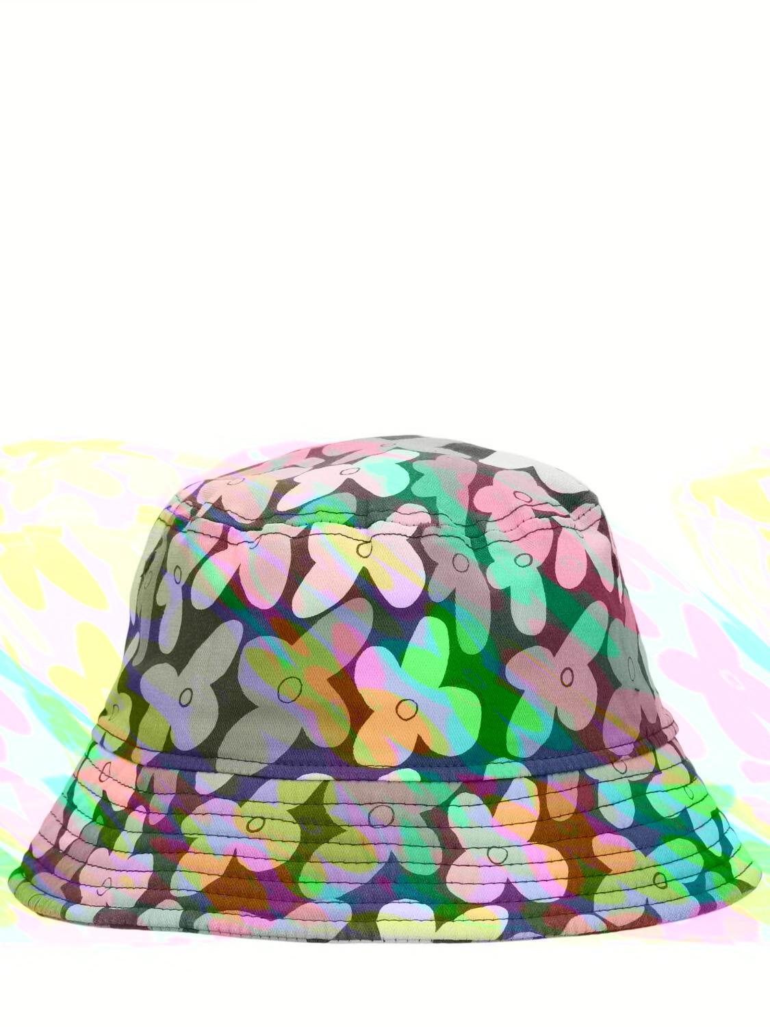 Flower Printed Cotton Bucket Hat by JELLYMALLOW