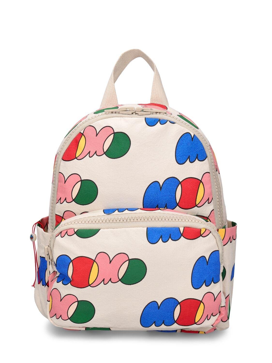 Printed Cotton Backpack by JELLYMALLOW