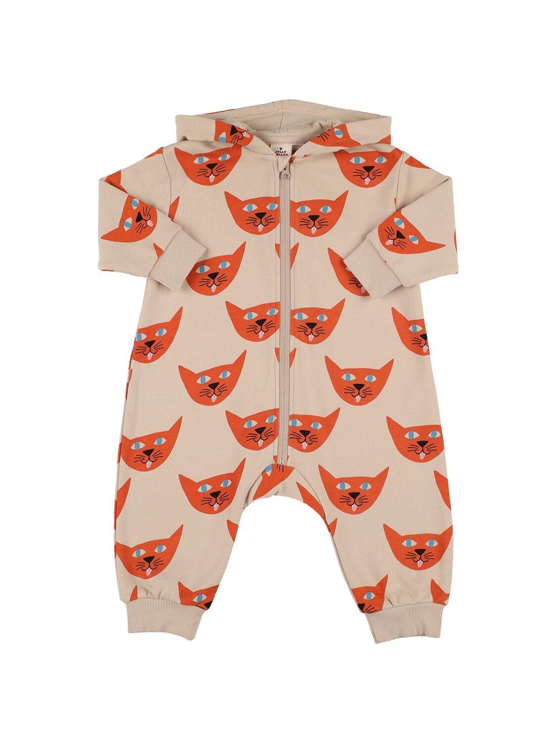 Printed Cotton Jersey Romper by JELLYMALLOW