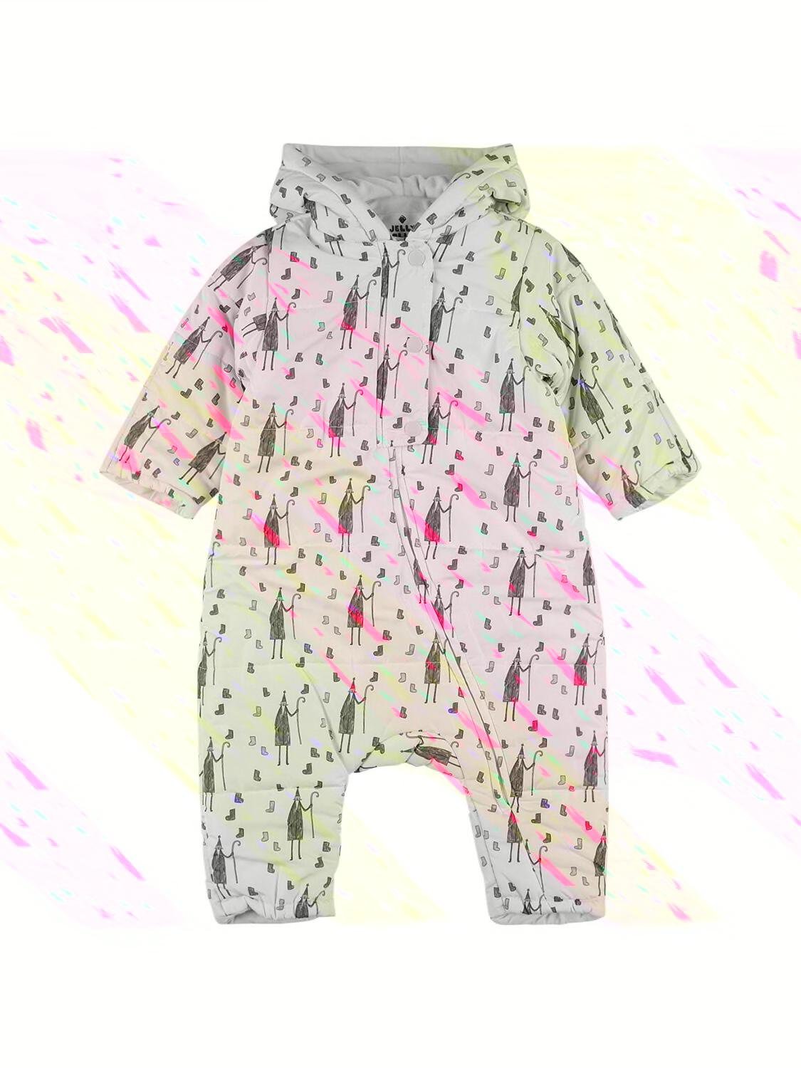 Printed Tech Puffer Snow Romper by JELLYMALLOW
