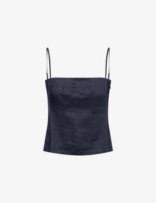 Kinney Spaghetti-Strap Linen-Blend Top by JENNI KAYNE