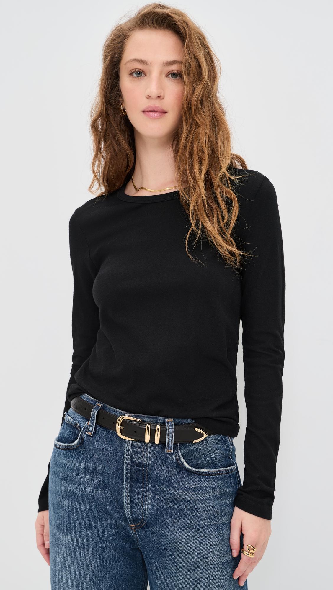 Long-Sleeve Slim Tee by JENNI KAYNE