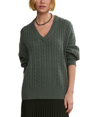 Nell V Neck Wool Cashmere Sweater by JENNI KAYNE