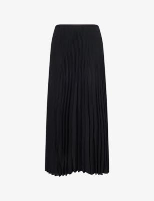 Pleated High-Waist Woven Midi Skirt by JENNI KAYNE