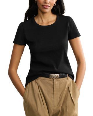 Ribbed Crewneck Tee by JENNI KAYNE