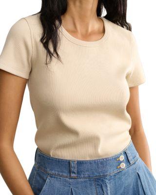 Ribbed Crewneck Tee by JENNI KAYNE