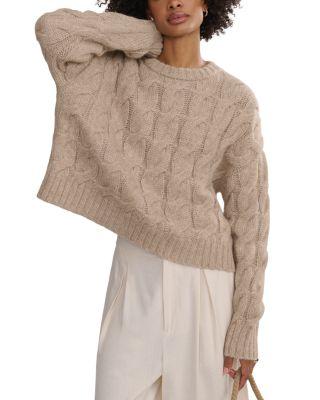 Serena Cable Knit Crewneck Sweater by JENNI KAYNE