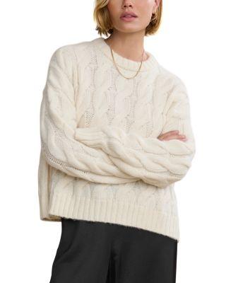Serena Cable Knit Crewneck Sweater by JENNI KAYNE