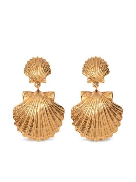 Caspian shell earrings by JENNIFER BEHR