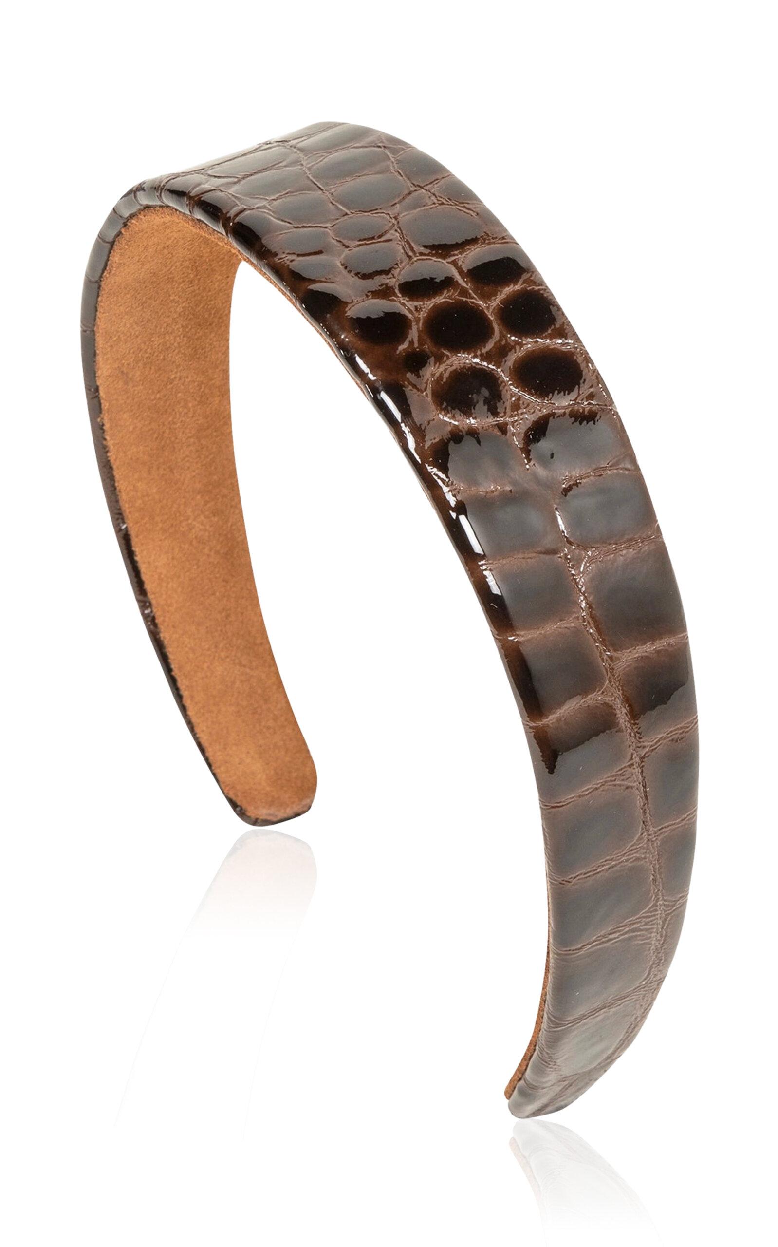 Jennifer Behr Embossed Leather Cruz Headband - Moda Operandi by JENNIFER BEHR