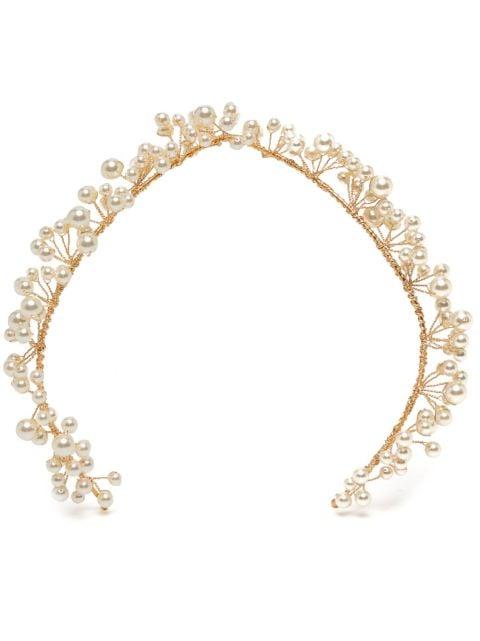 Primavera pearl-encrusted headband by JENNIFER BEHR