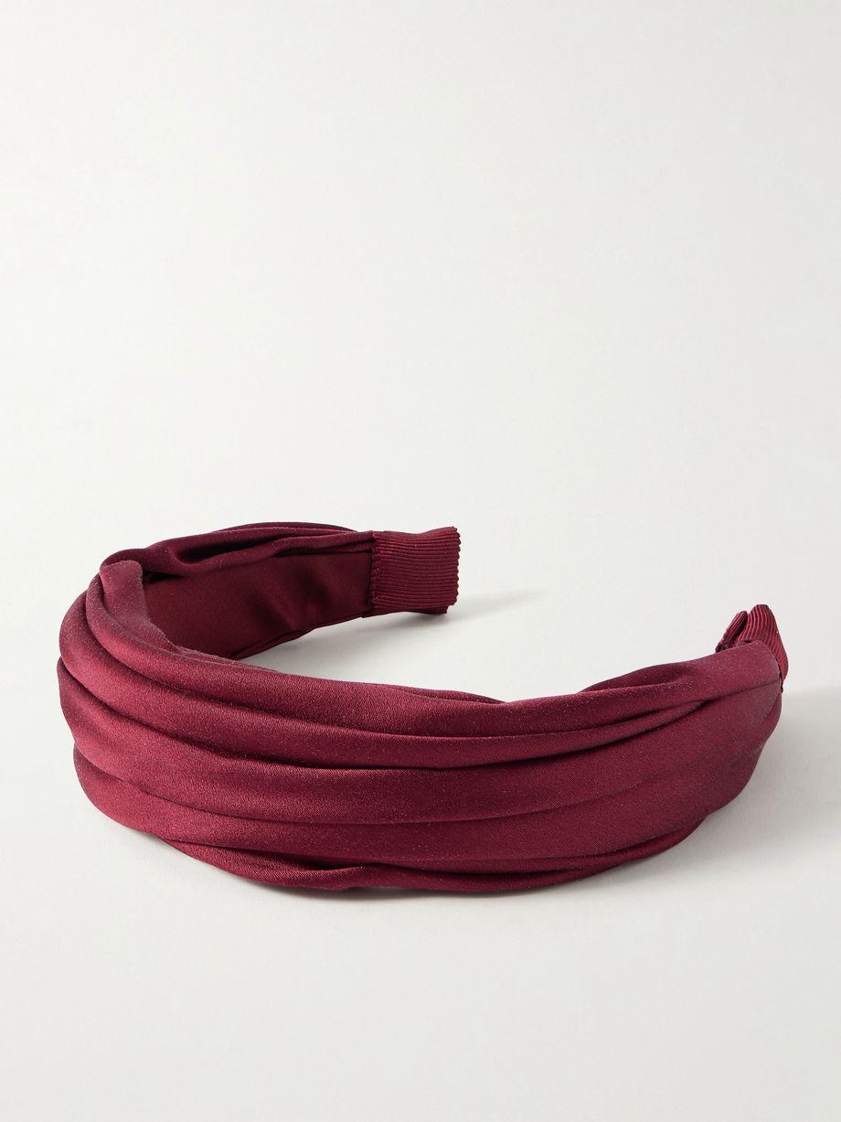 Sabrina ruched satin headband by JENNIFER BEHR
