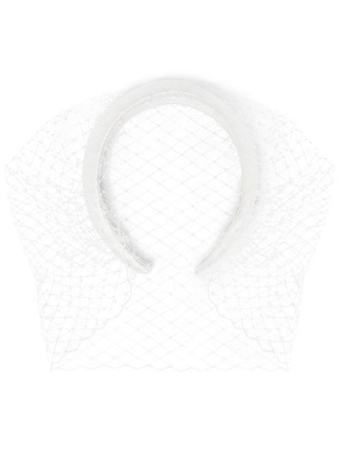 Tori violette silk headband by JENNIFER BEHR