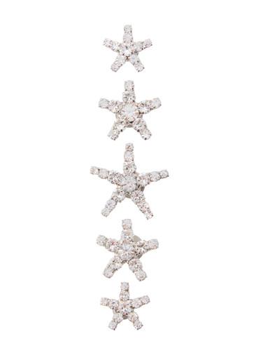 Vespera crystal-embellished hair magnets - set of five by JENNIFER BEHR