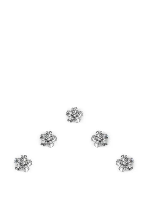 Violet flower hair magnets by JENNIFER BEHR