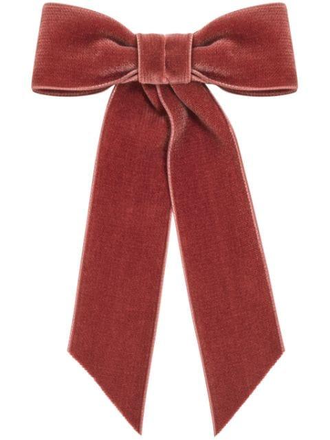 Wide Velvet bow barrette by JENNIFER BEHR