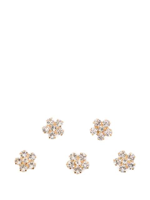 crystal-embellished floral-motif hair pins by JENNIFER BEHR