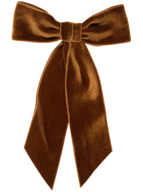 velvet bow barrette by JENNIFER BEHR