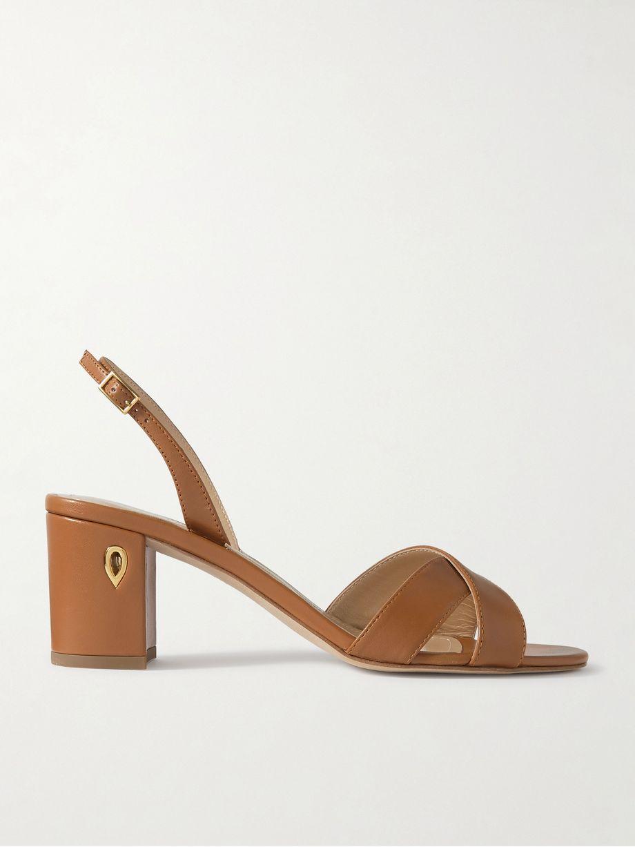 Leonardo 65 leather slingback sandals by JENNIFER CHAMANDI