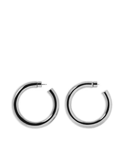 14K white gold jJamma hoop earrings by JENNIFER FISHER