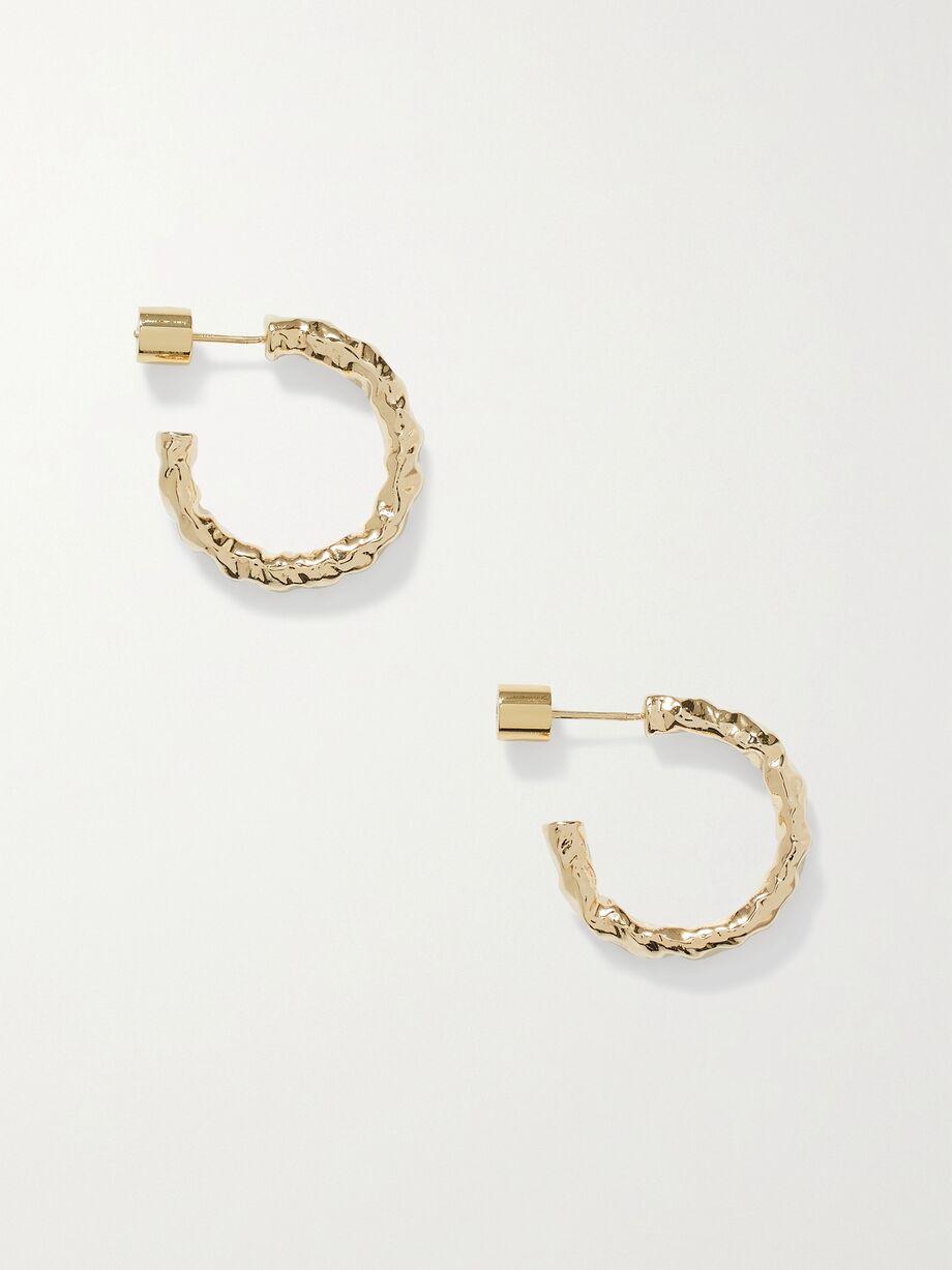 Hailey gold-plated hoop earrings by JENNIFER FISHER