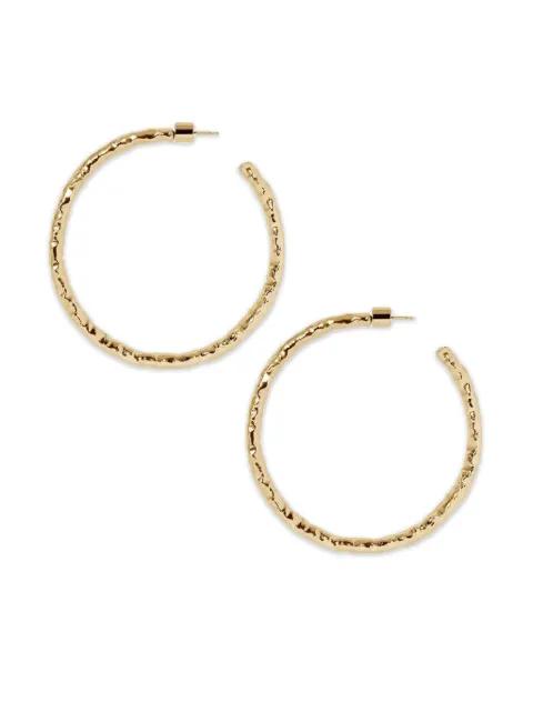 Hailey hammered hoop earrings by JENNIFER FISHER